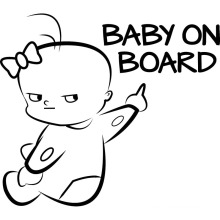Baby On Aboard Car Tip Sticker For Car,Sample Custom Car Sticker Design